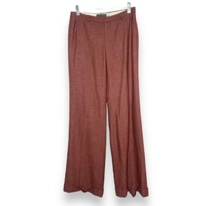 Banana Republic Deep Blush Burgundy Wool Wide Leg Dress Pants Size 0 0000
